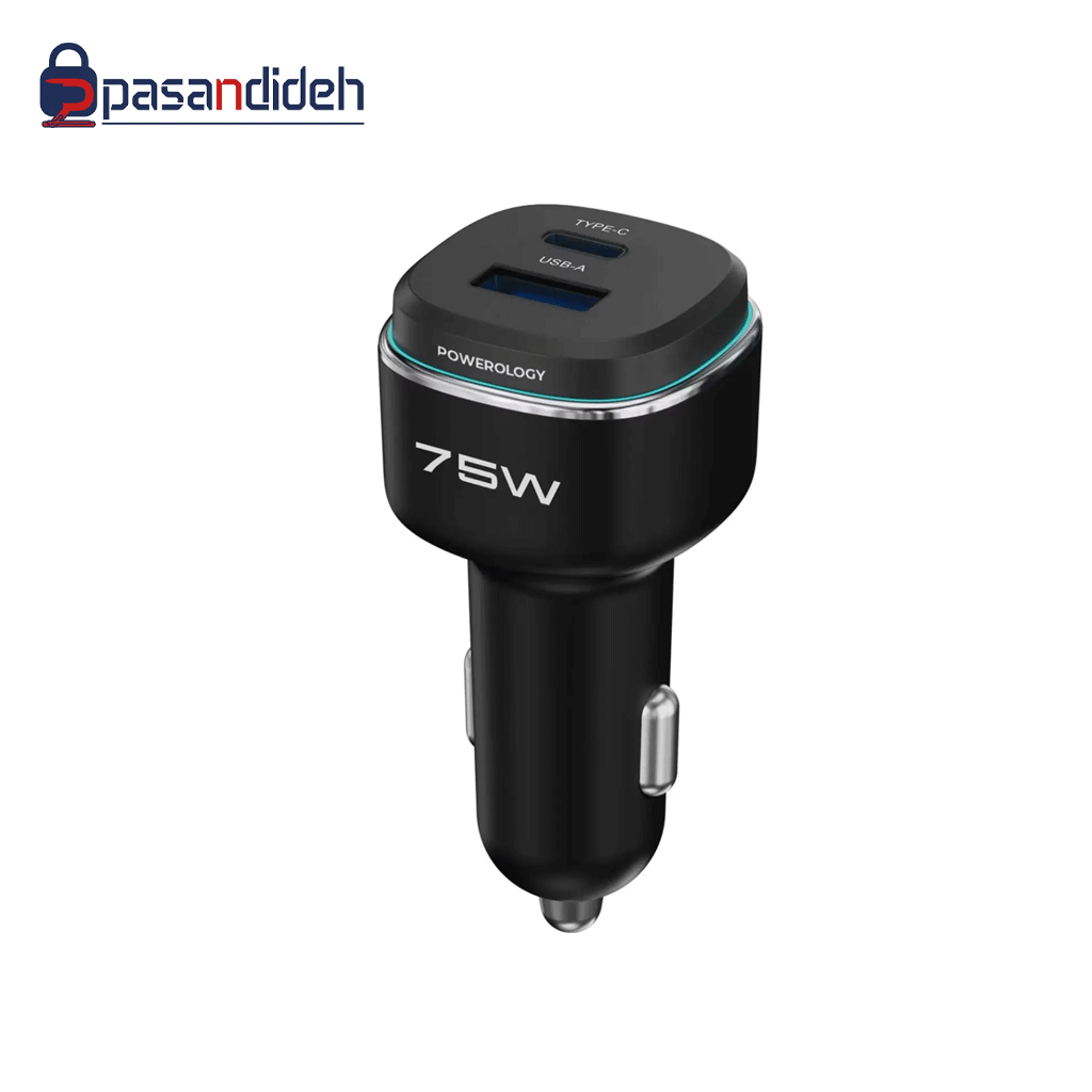 شارژر فندکی  پاورولوژی Powerology PCCSR024BKOG 75W