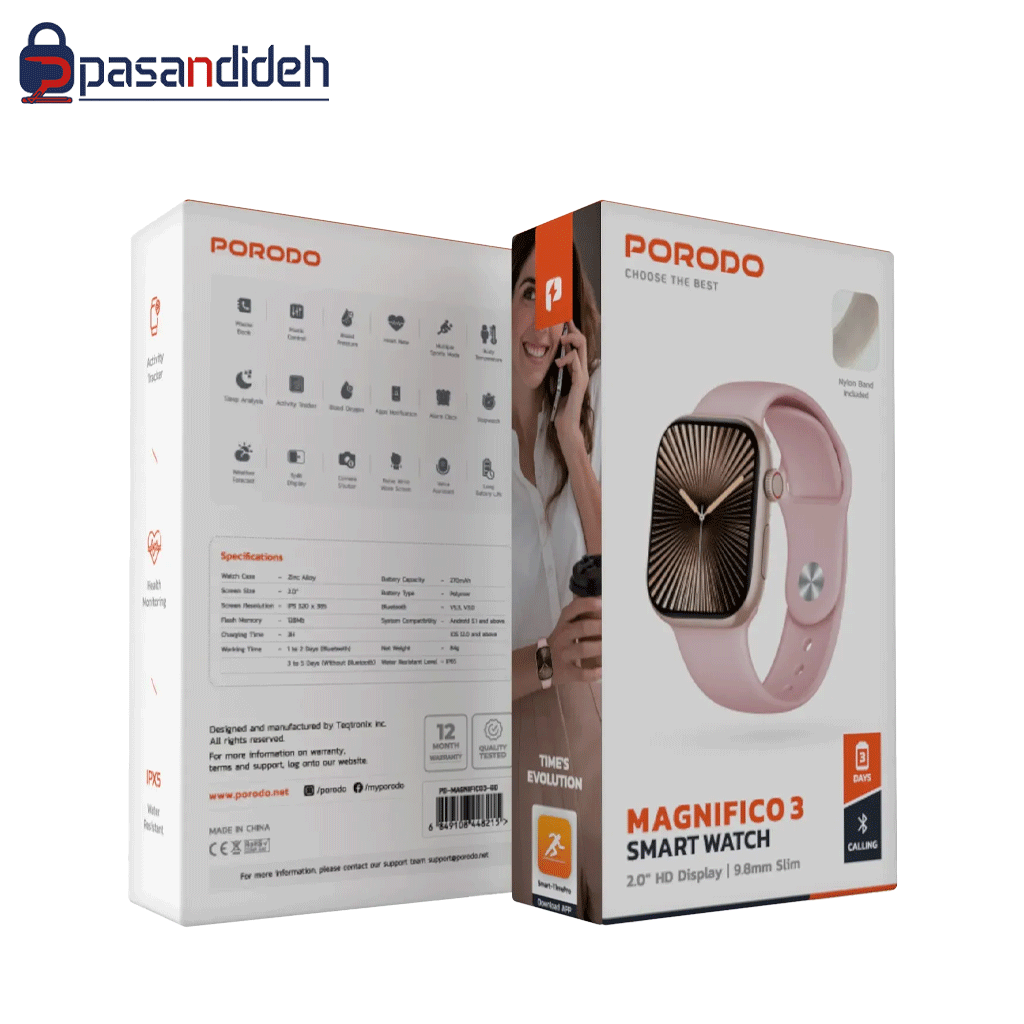 ساعت هوشمند پرودو Porodo Magnifico 3