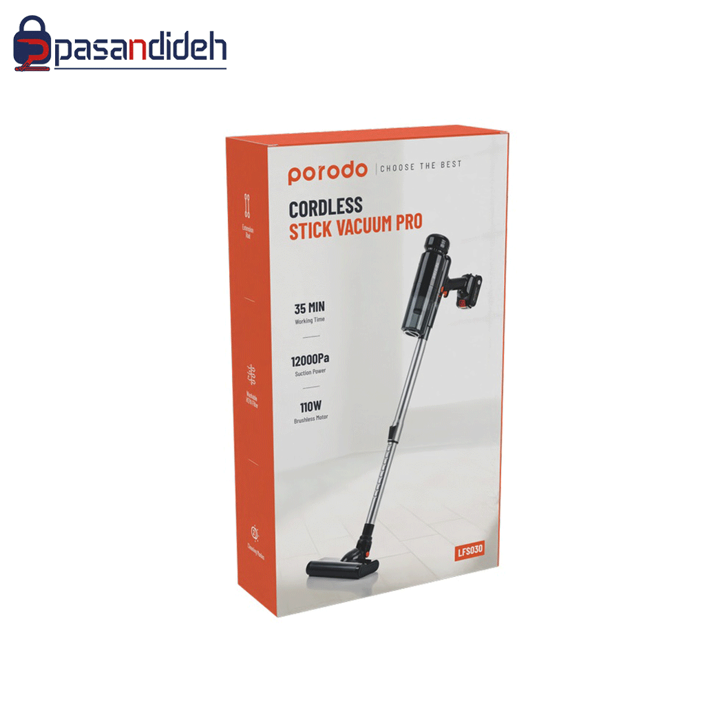 جارو شارژی عصایی پرودو مدل Porodo PD-LFST030-BK