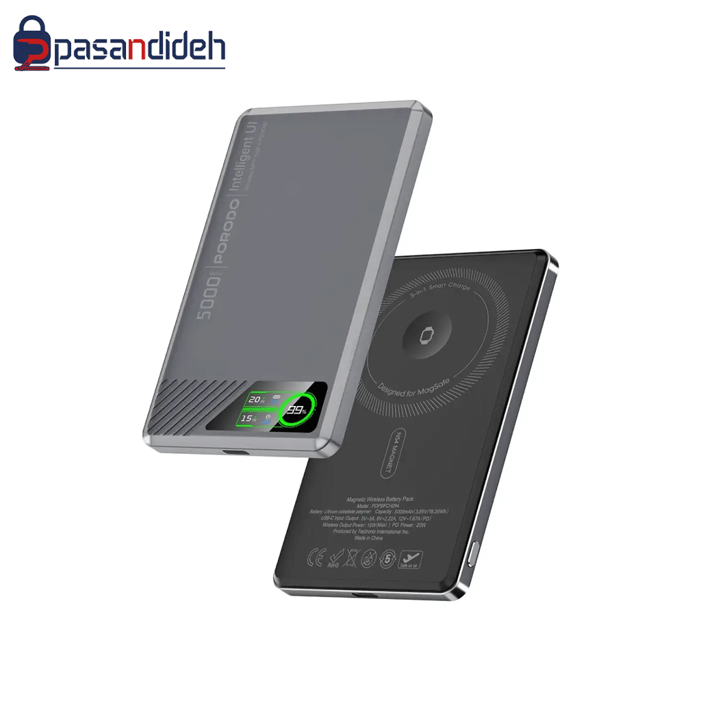 پاوربانک پرودو PORODO TFT DISPLAY 5k