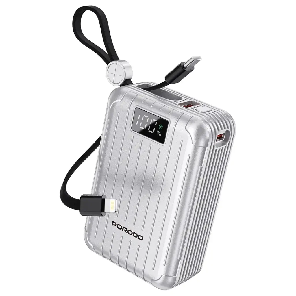 پاوربانک نمایشگردار مجهز به کابل تایپ سی و آیفون / نمایشگردار پرودو