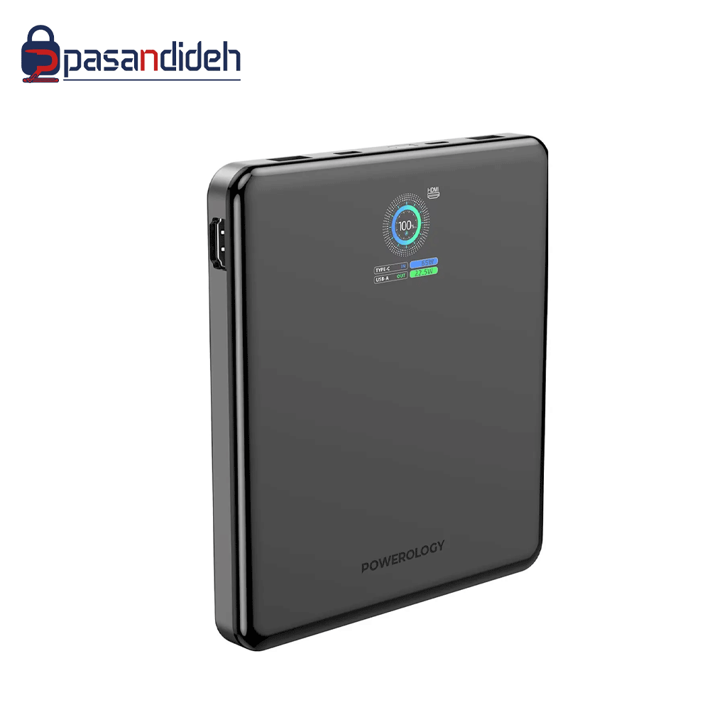 پاوربانک پاورولوژی 20000mah مدل Powerology VoltStream PPBCHA89BK