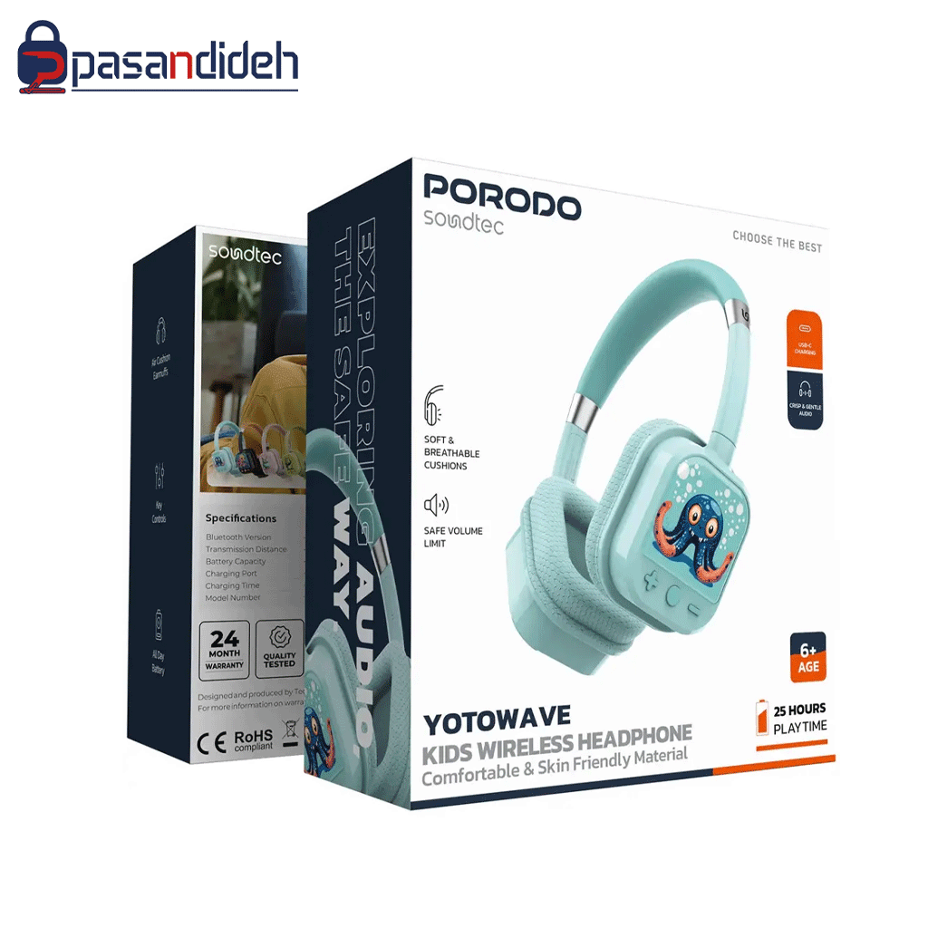 هدفون بلوتوثی پرودو مدل PORODO SOUNDTECH YOTOWAVE