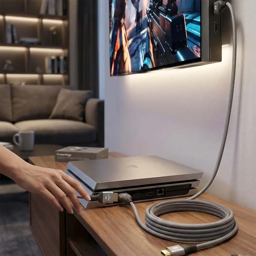 کابل دو متری اچ دی ام آی -Powerology Zaap 2m HDMI to HDMI Cable