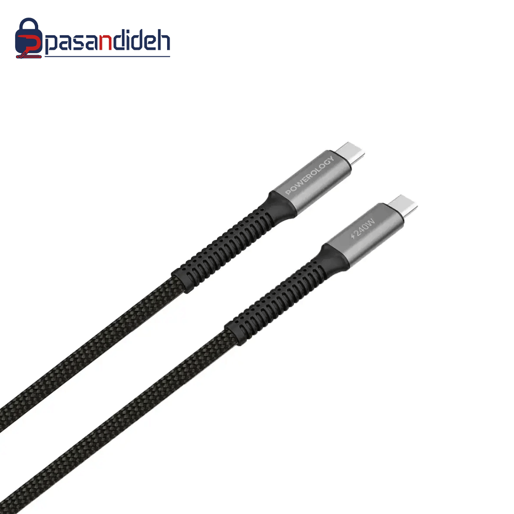 کابل شارژ پاورولوژی Powerology PCAB033BK USB4