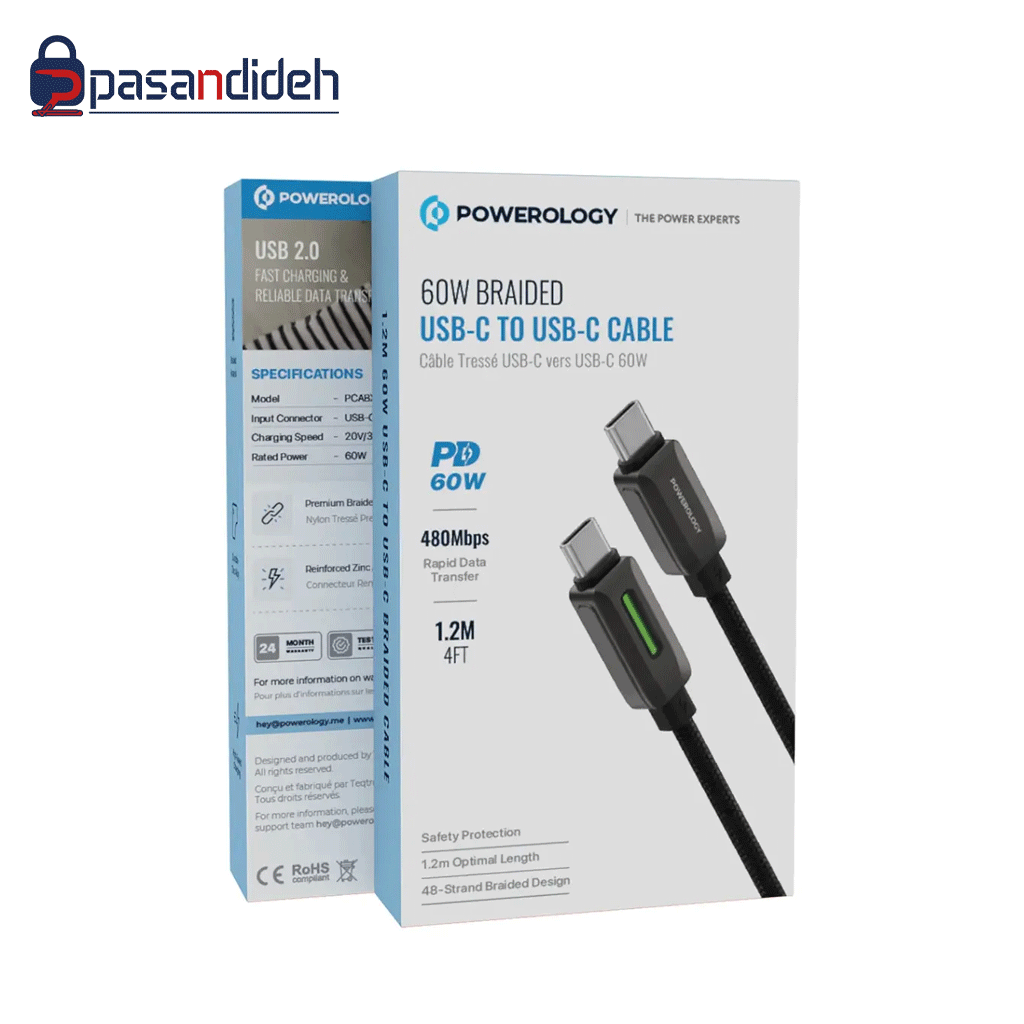 کابل شارژ پاورولوژی Powerology PCABXGH123BK