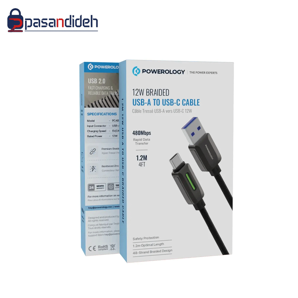کابل شارژ پاورولوژی Powerology PCABXGH122BK