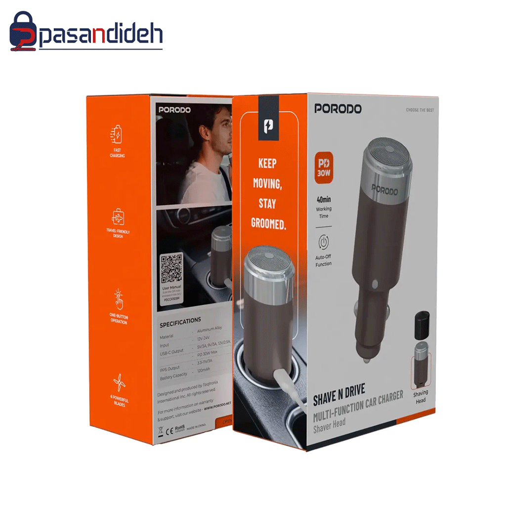 شارژر فندکی پرودو مدل Porodo PDCCR30BR