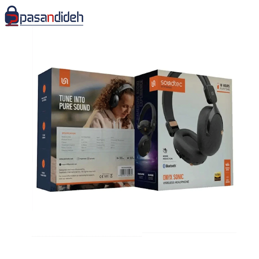 هدفون بلوتوثی پرودو مدل PORODO SOUNDTECH ONYX SONIC
