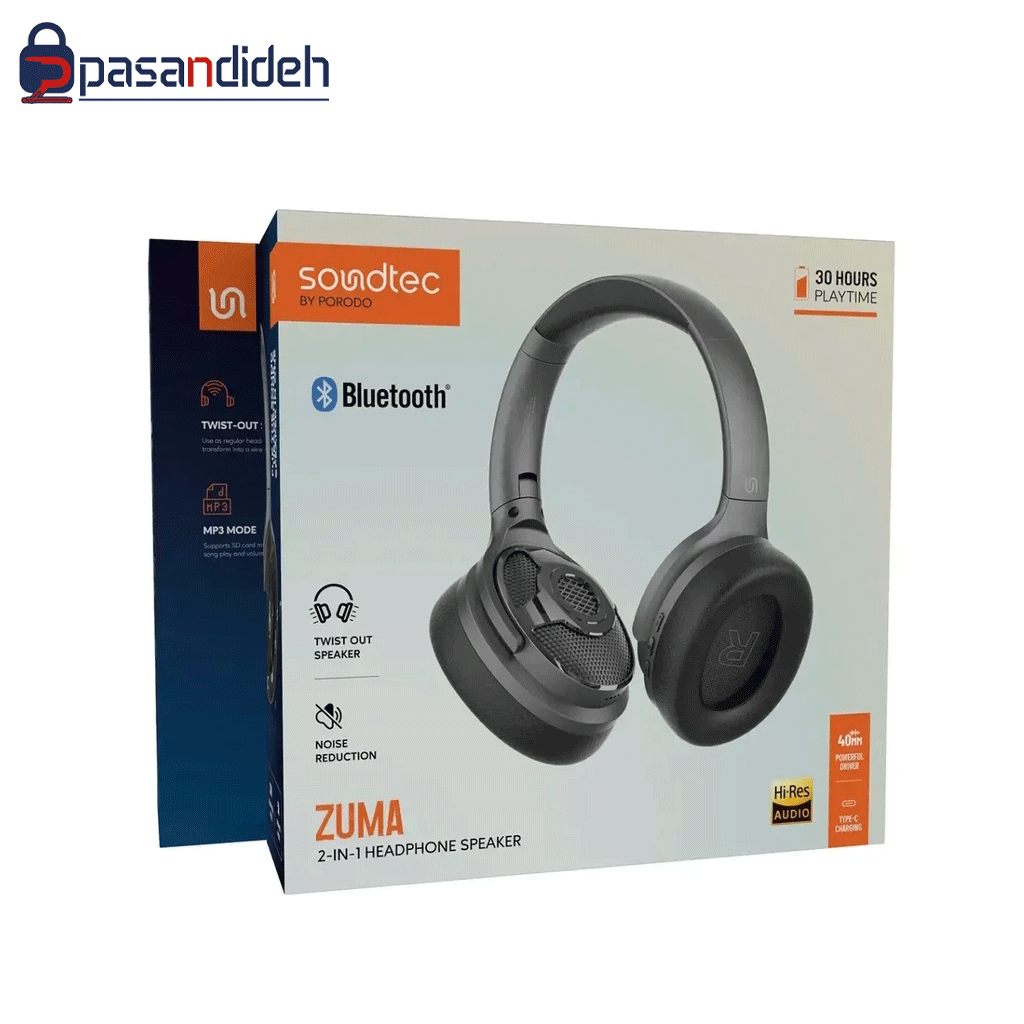 هدفون بلوتوثی پرودو مدل PORODO SOUNDTECH ZUMA ANC